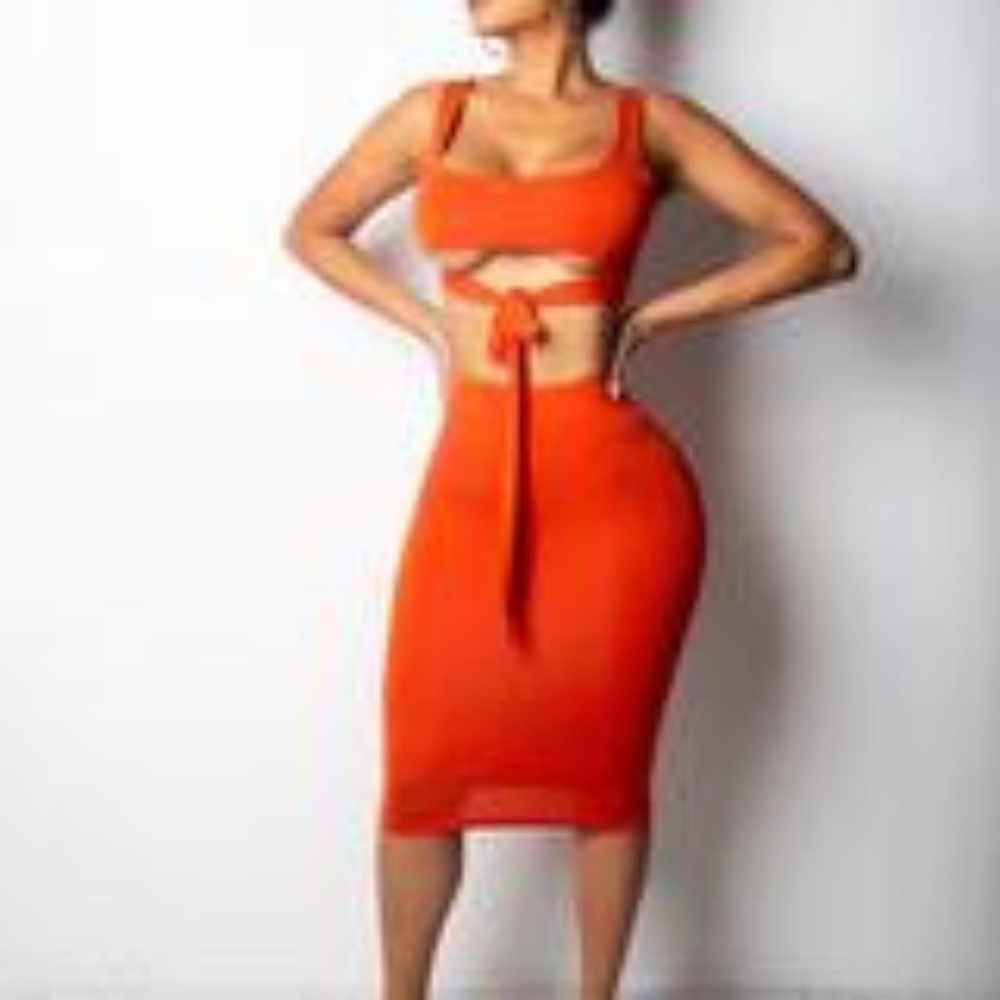 Rust Skirt Set